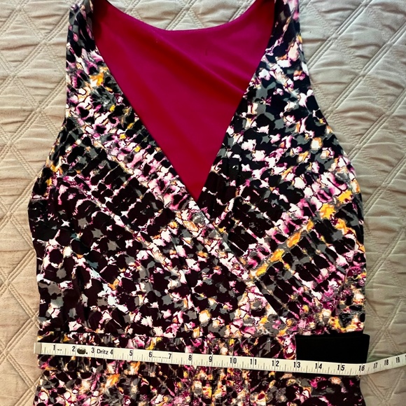 Maggy London Faux Wrap Dress - Size 10 - Picture 4 of 6